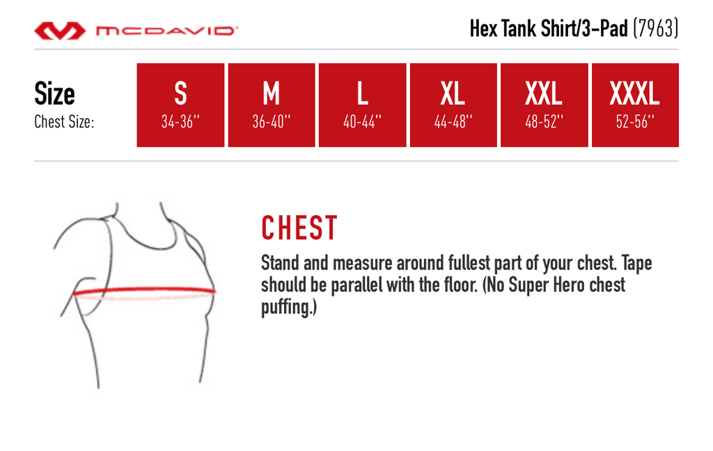 Buy McDavid Padded Tank Shirt (3-Pad). HEX Pads Compression Tank